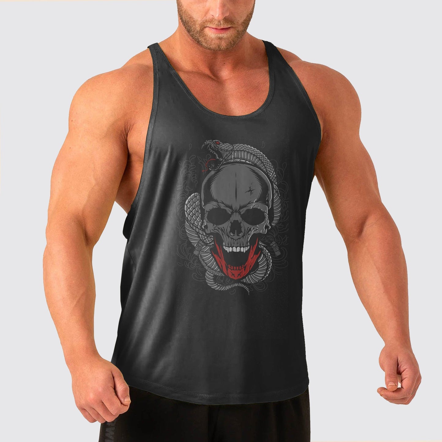 Skull Power Training Tank Top for Men- AA04952