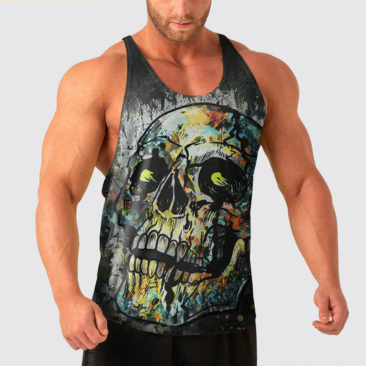 Skull Power Training Tank Top for Men- AA04955