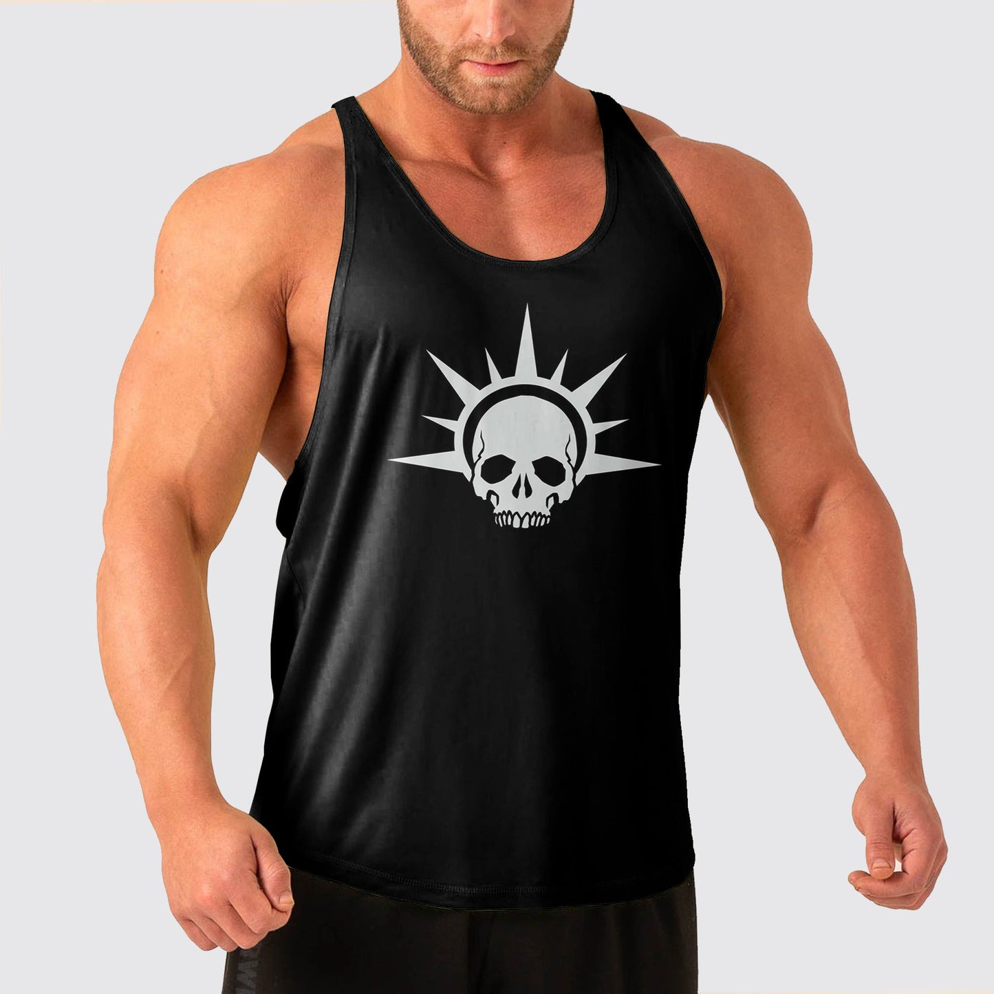 Skull Power Training Tank Top for Men- AA04956