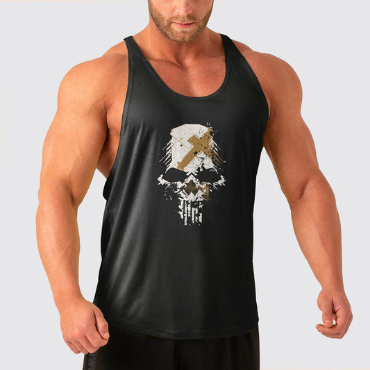 Skull Power Training Tank Top for Men- AA04962