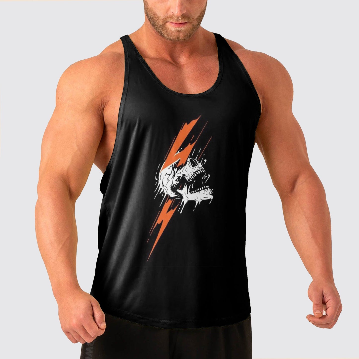 Skull Power Training Tank Top for Men- AA04965