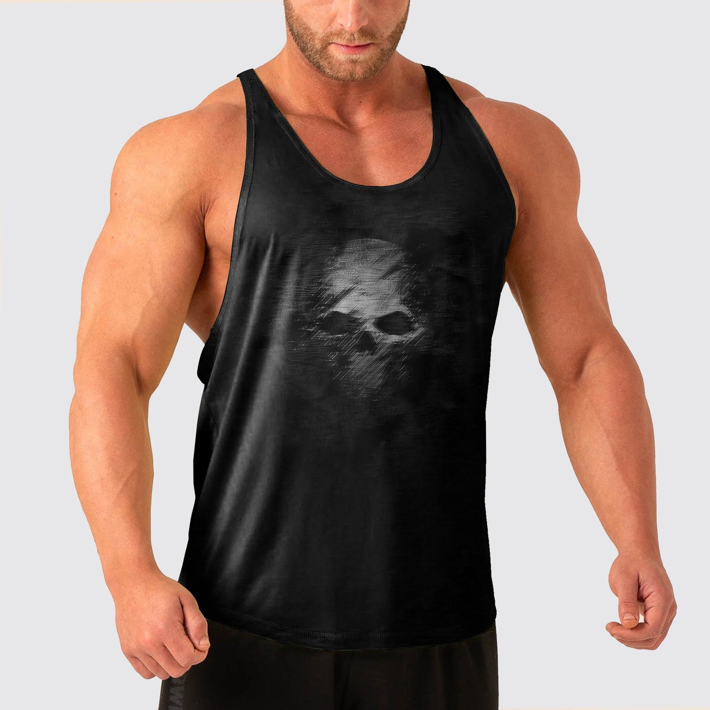 Skull Power Training Tank Top for Men- AA04966