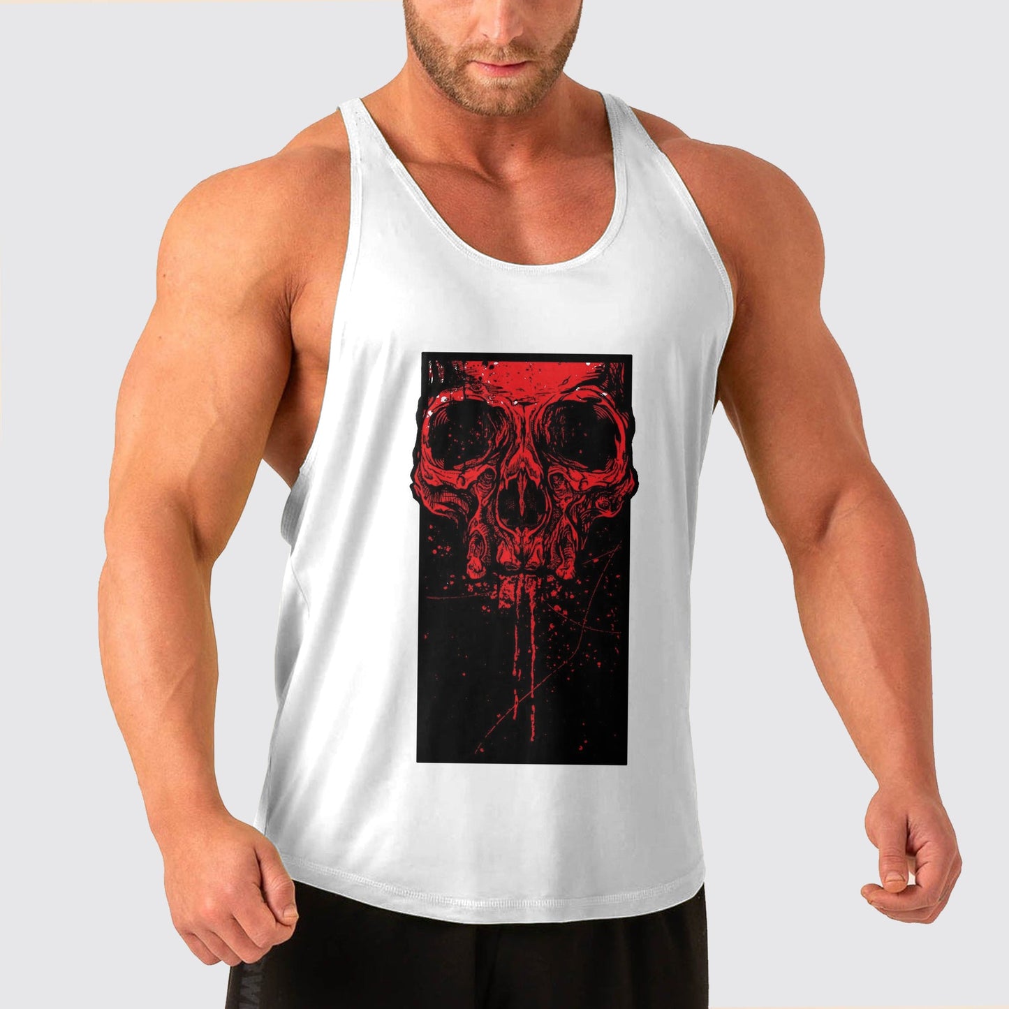 Skull Power Training Tank Top for Men- AA04970