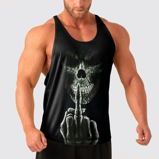 Skull Power Training Tank Top for Men- AA04973