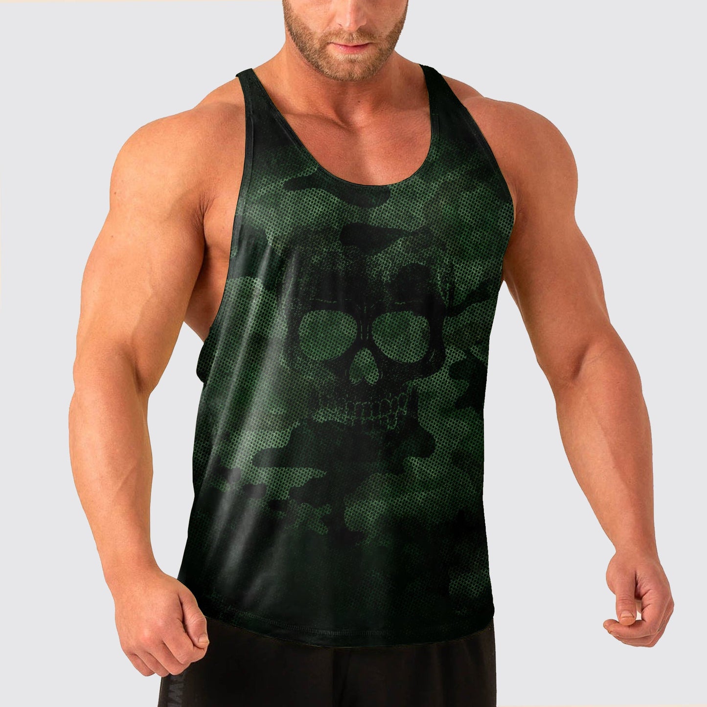 Skull Power Training Tank Top for Men- AA04977