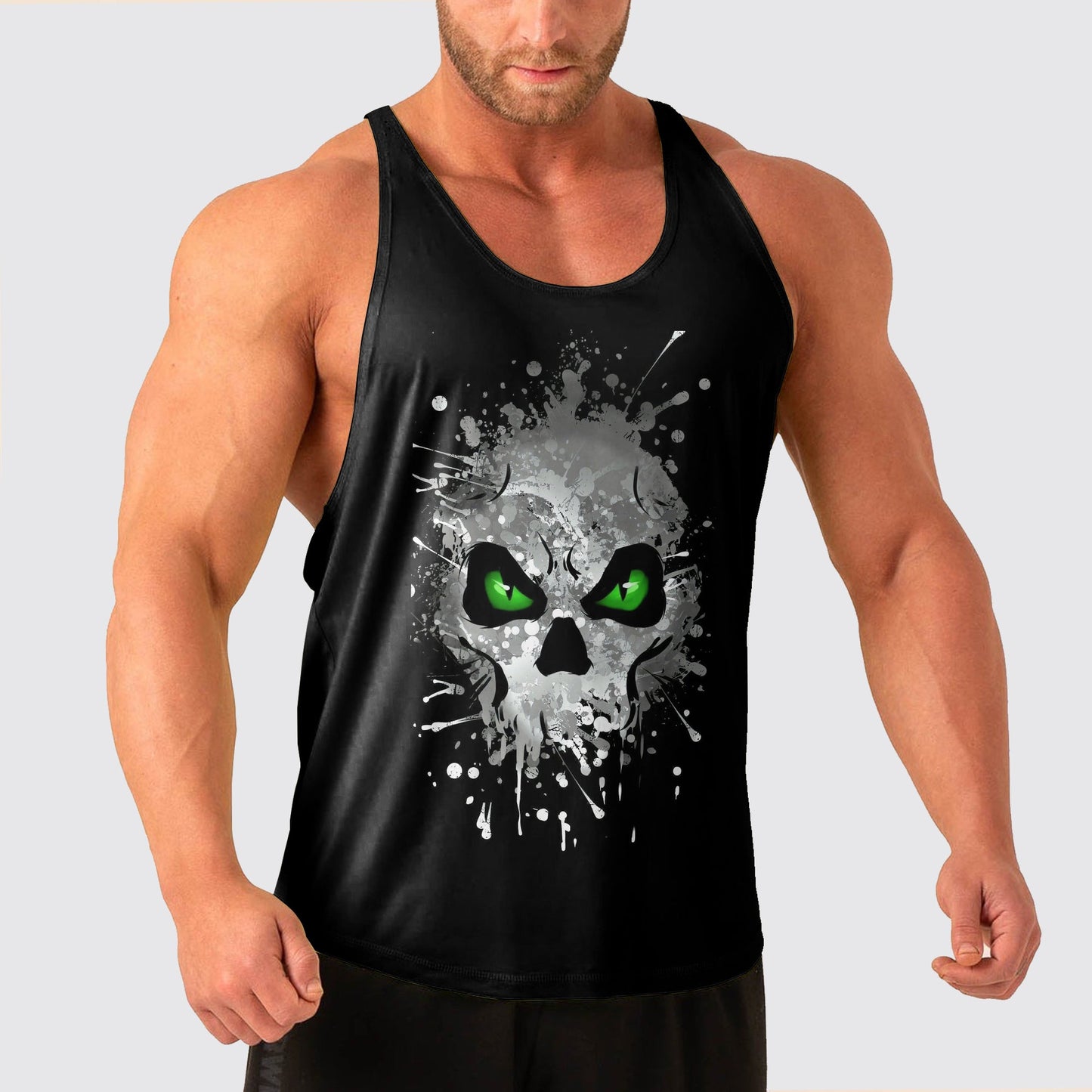 Skull Power Training Tank Top for Men- AA04981