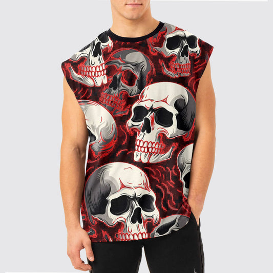 Dread Skull Cut-Off Tank- AA05041