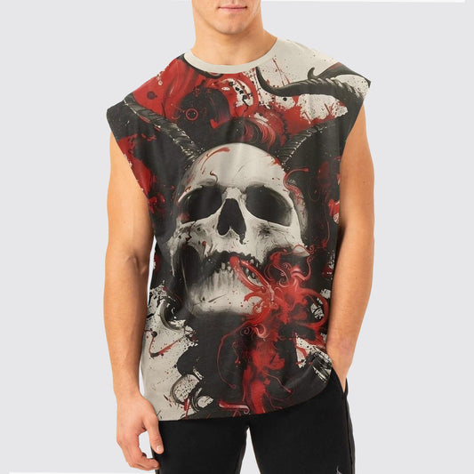 Dread Skull Cut-Off Tank- AA05045