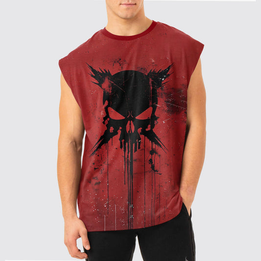 Dread Skull Cut-Off Tank- AA05048