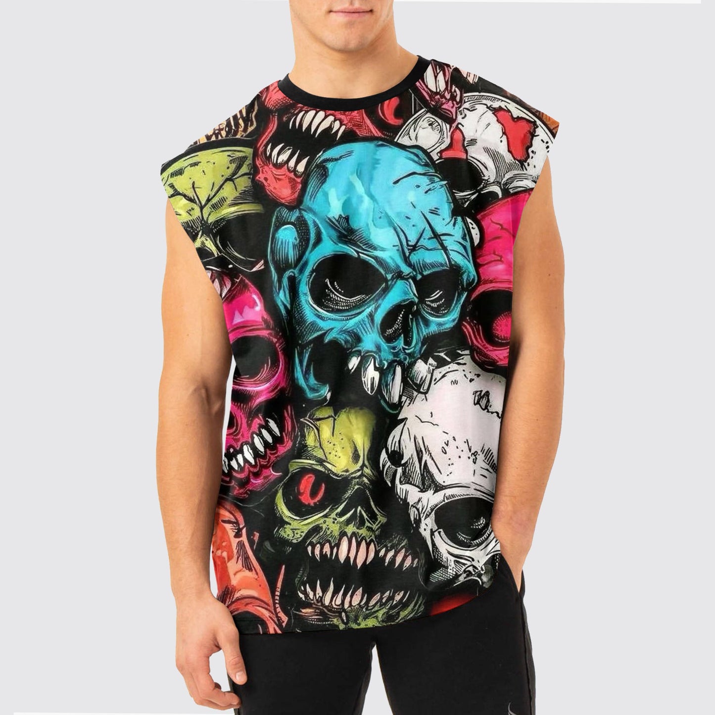 Dread Skull Cut-Off Tank- AA05052