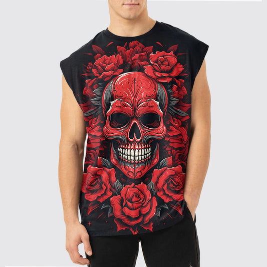 Dread Skull Cut-Off Tank- AA05079