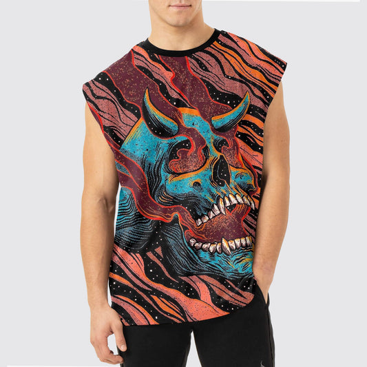 Dread Skull Cut-Off Tank- AA05082