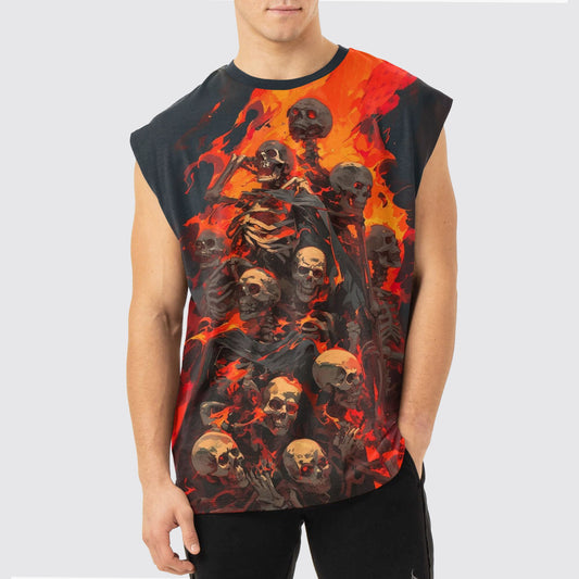 Dread Skull Cut-Off Tank- AA05090