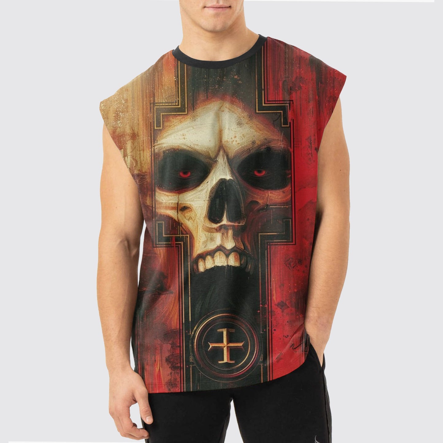 Dread Skull Cut-Off Tank- AA05097