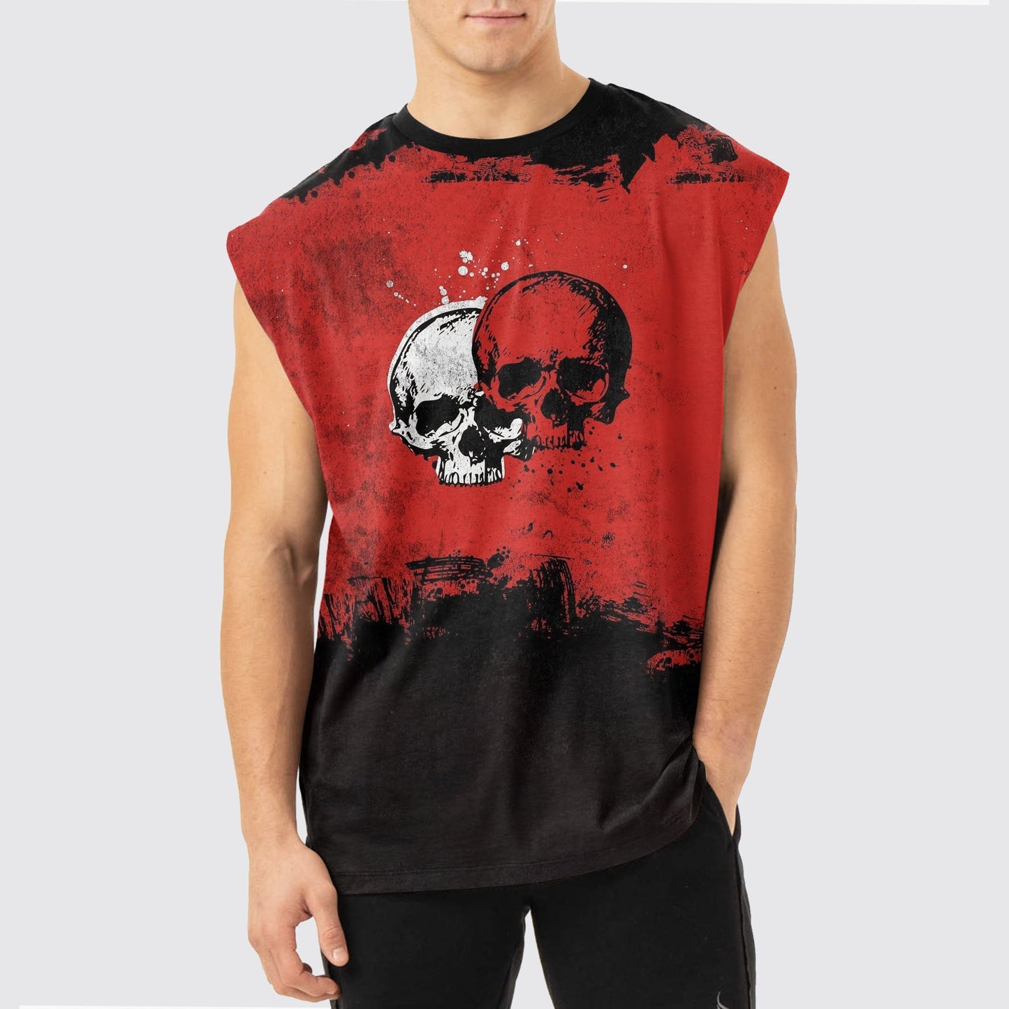 Dread Skull Cut-Off Tank- AA05101