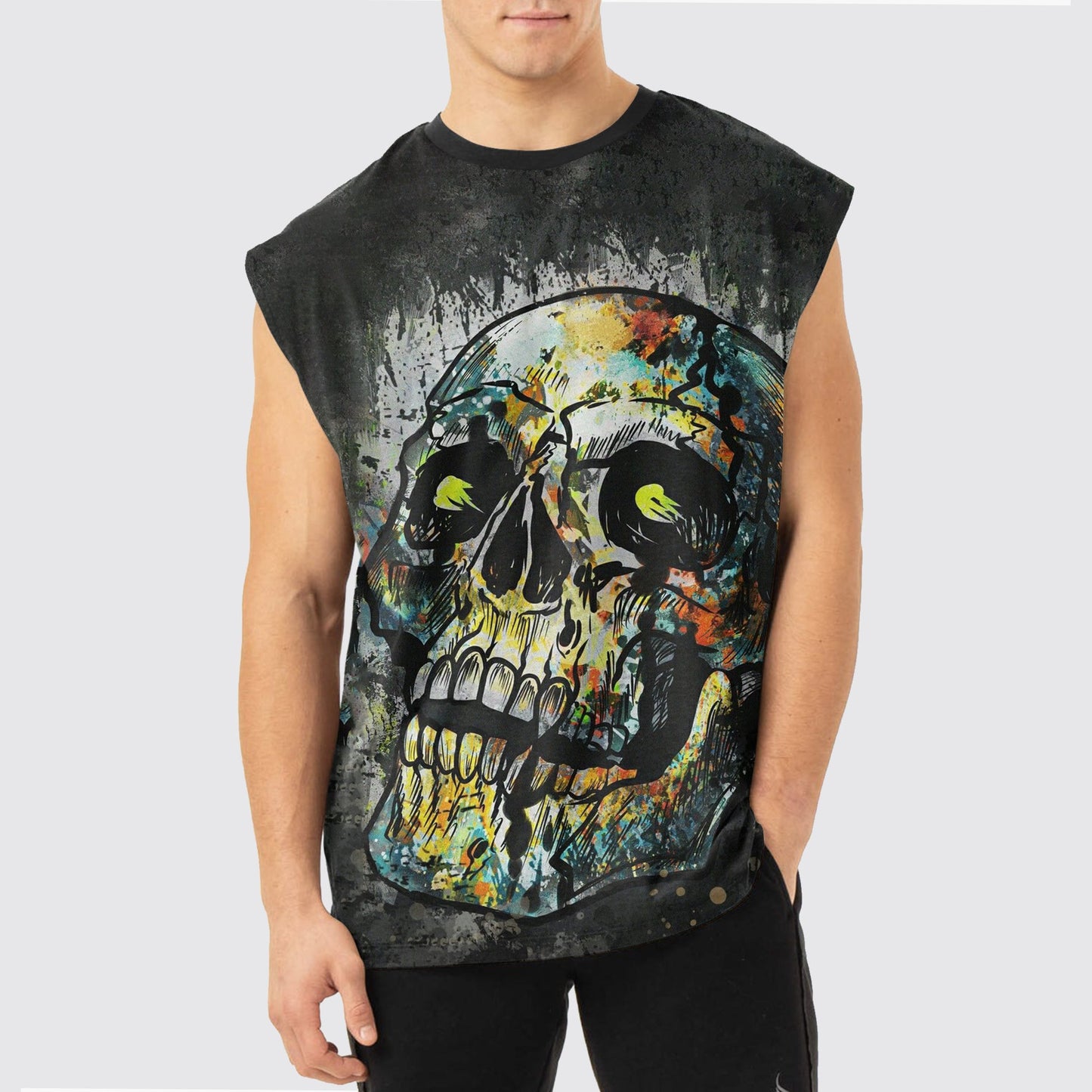 Dread Skull Cut-Off Tank- AA05102