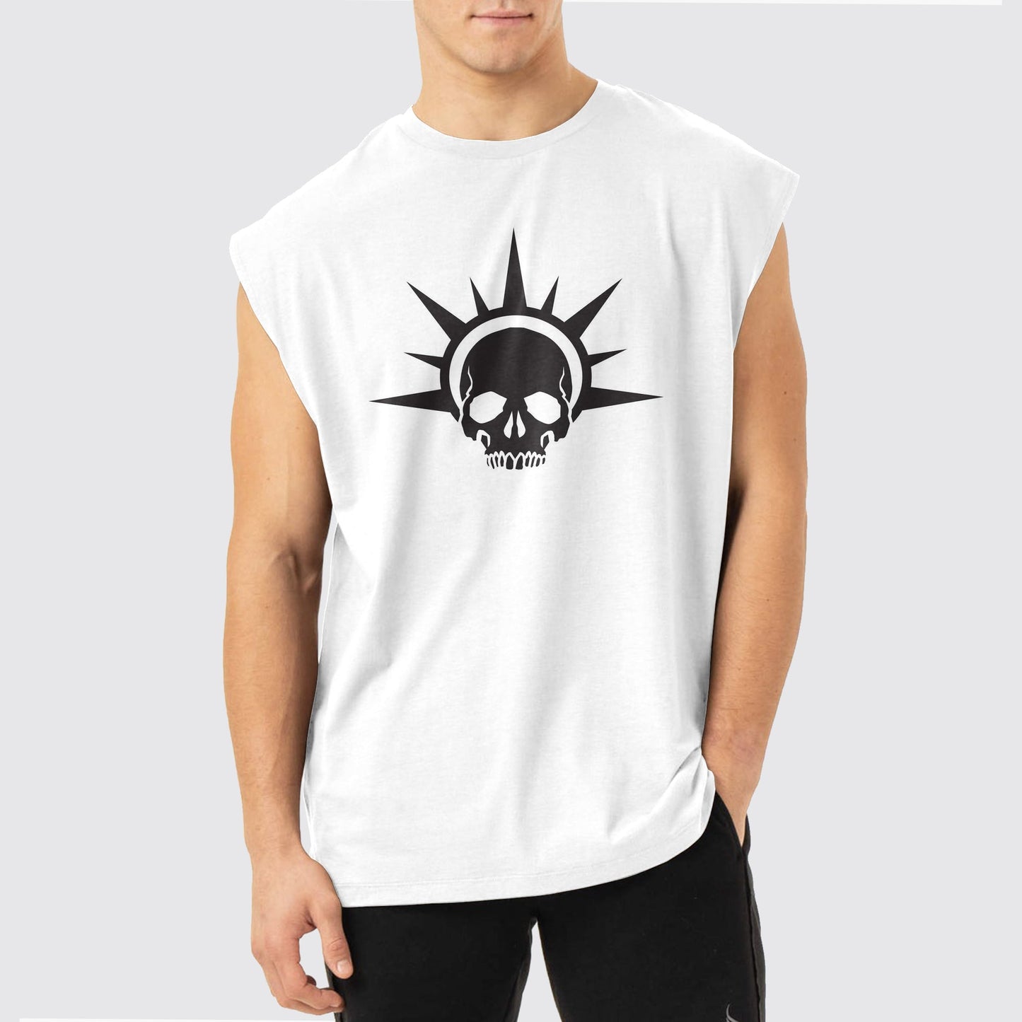 Dread Skull Cut-Off Tank- AA05103