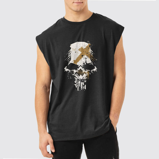 Dread Skull Cut-Off Tank- AA05109