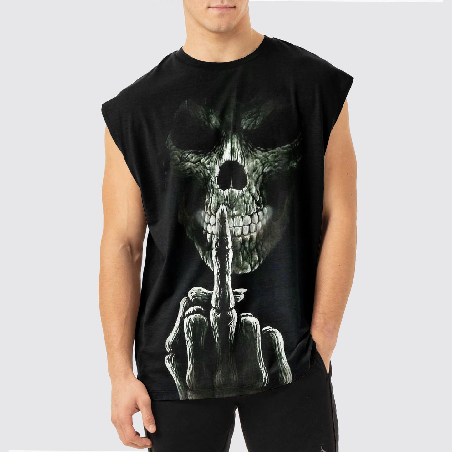 Dread Skull Cut-Off Tank- AA05120