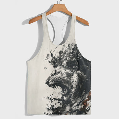 Lion 3D Racerback Tank Top- AA05187