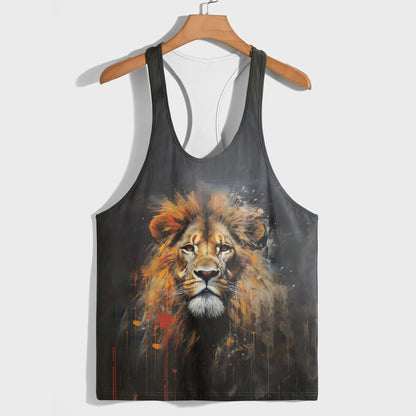 Lion 3D Racerback Tank Top- AA05203