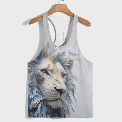 Lion 3D Racerback Tank Top- AA05212