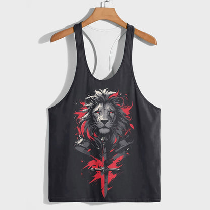 Lion 3D Racerback Tank Top- AA05222