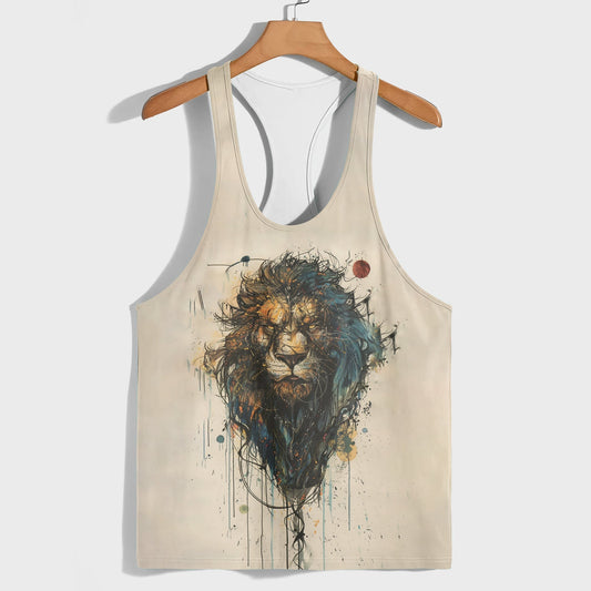 Lion 3D Racerback Tank Top- AA05226