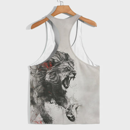 Lion 3D Racerback Tank Top- AA05227