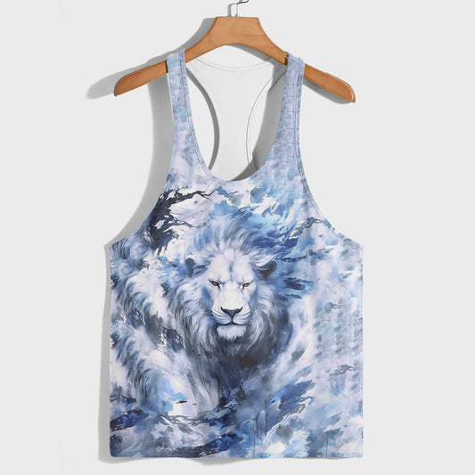 Lion 3D Racerback Tank Top- AA05236