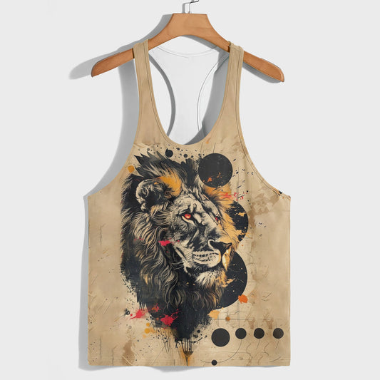 Lion 3D Racerback Tank Top- AA05237