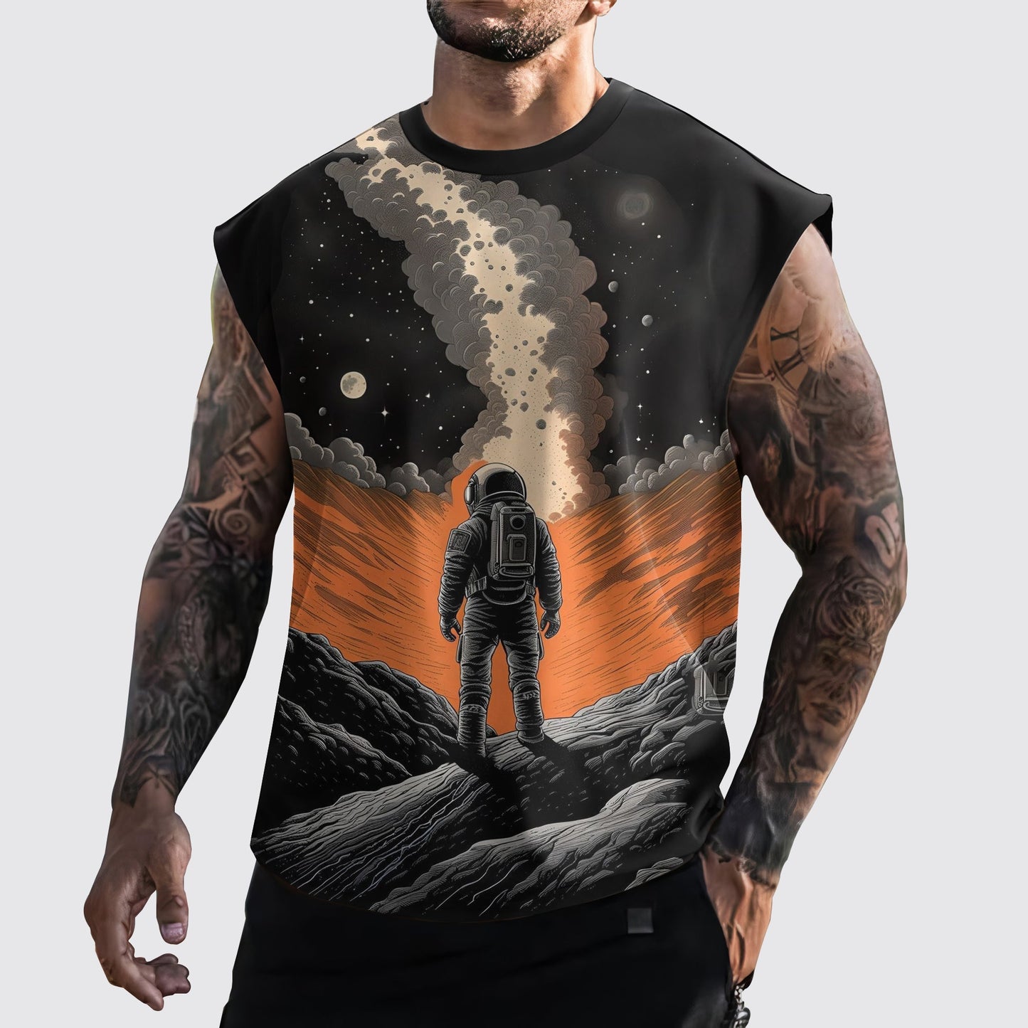 Astronaut 3D Cut-Off Tank- AA05273