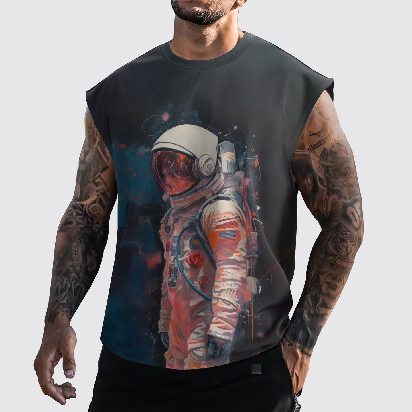 Astronaut 3D Cut-Off Tank- AA05278