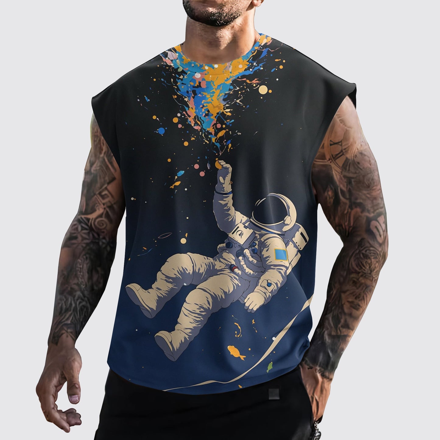 Astronaut 3D Cut-Off Tank- AA05294