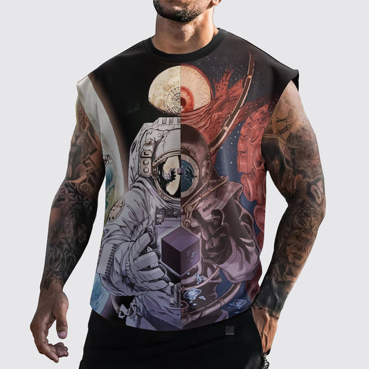 Astronaut 3D Cut-Off Tank- AA05312