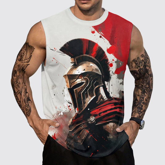 Warrior Spirit 3D Round Neck Tank Top- AA05444