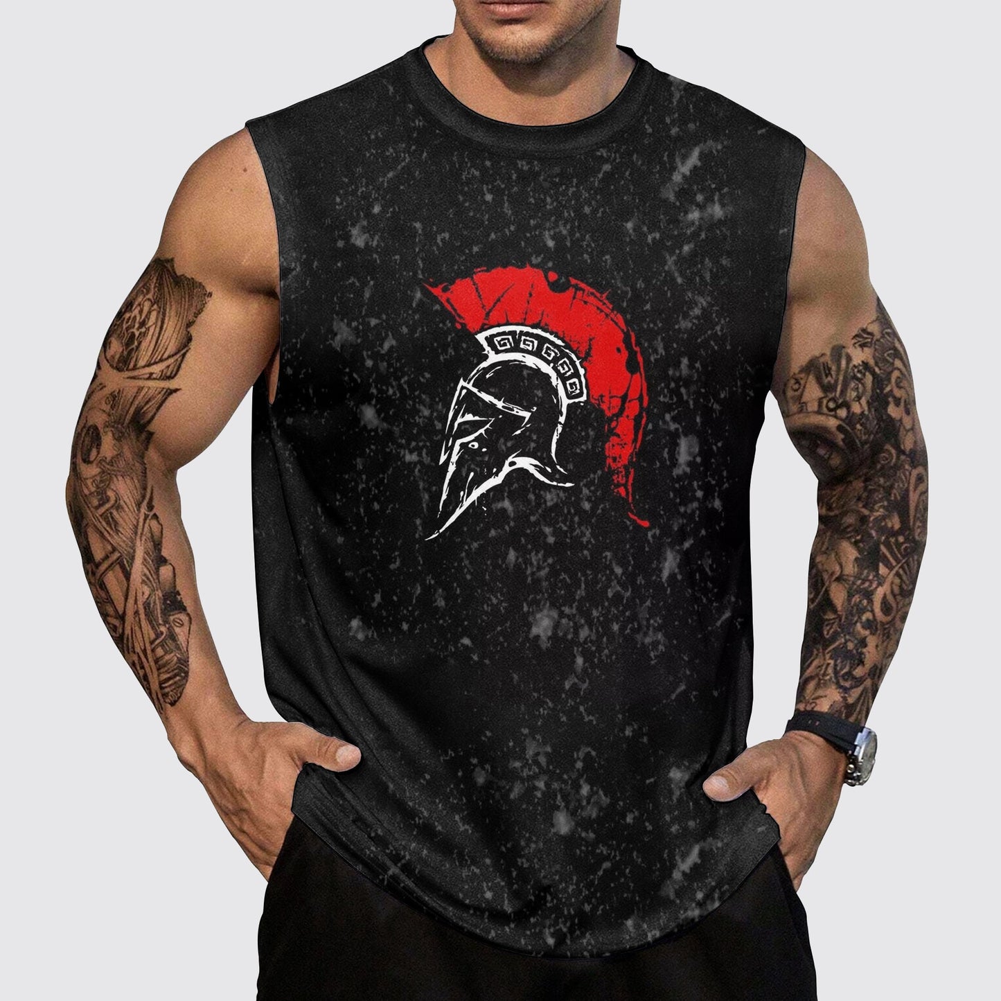 Warrior Spirit 3D Round Neck Tank Top- AA05457