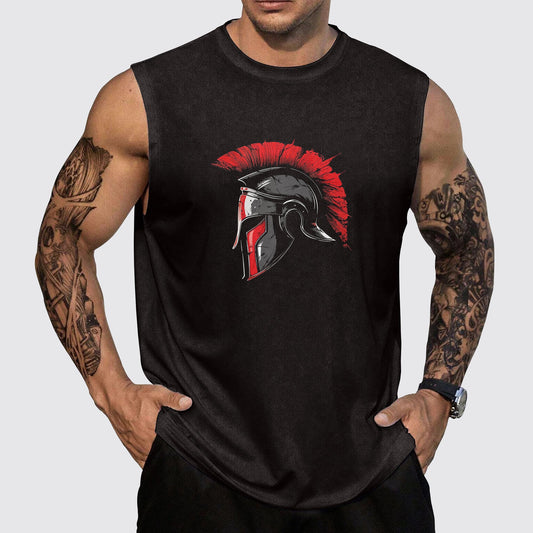 Warrior Spirit 3D Round Neck Tank Top- AA05459