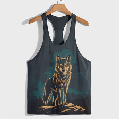 Savage Wolf Racerback Tank Top- AA05775