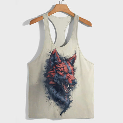 Savage Wolf Racerback Tank Top- AA05780