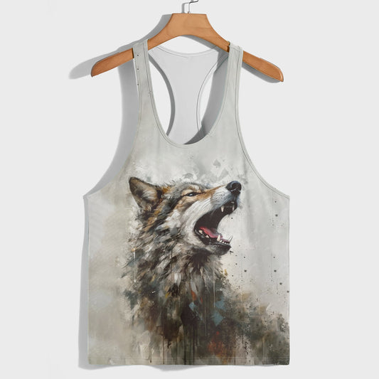 Savage Wolf Racerback Tank Top- AA05784