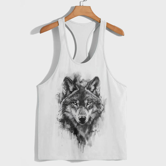 Savage Wolf Racerback Tank Top- AA05785