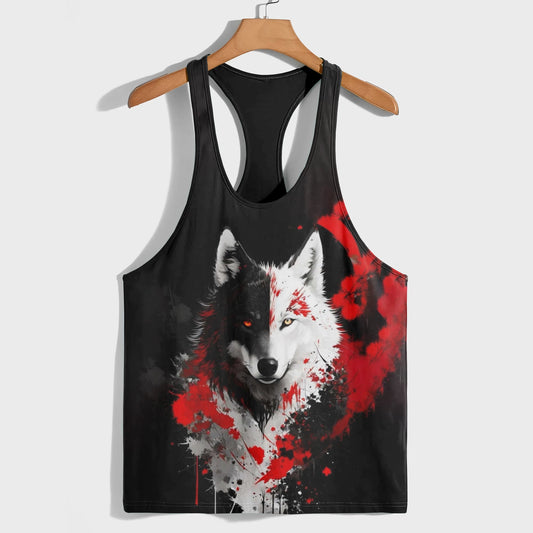 Savage Wolf Racerback Tank Top- AA05791