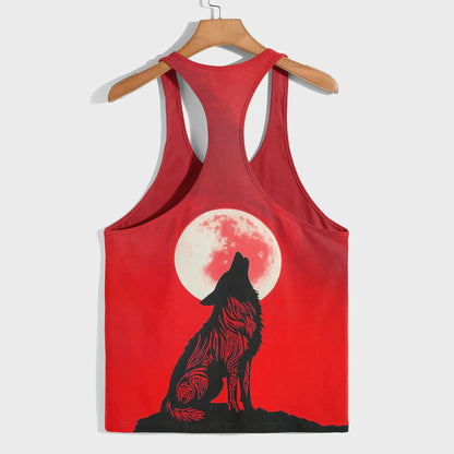 Savage Wolf Racerback Tank Top- AA05793