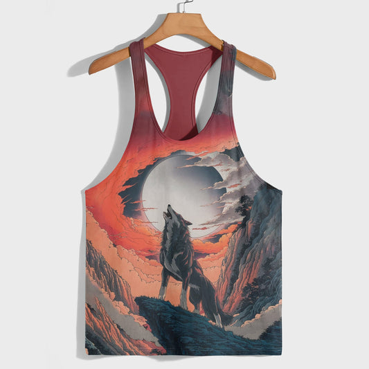 Savage Wolf Racerback Tank Top- AA05807