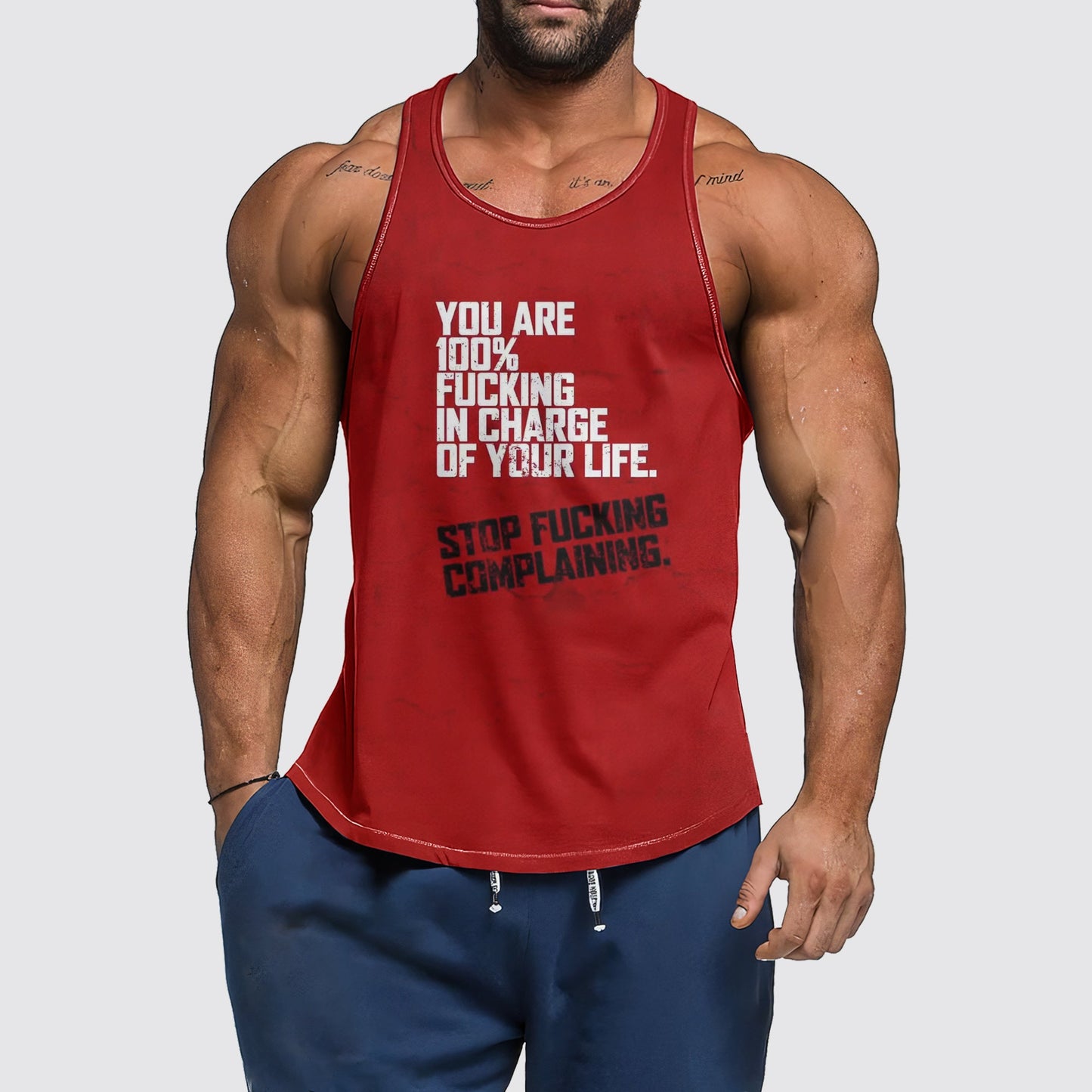 Ultimate Gym Tank Top for Men: Stay Cool and Comfy During Intense Workouts- AA06253