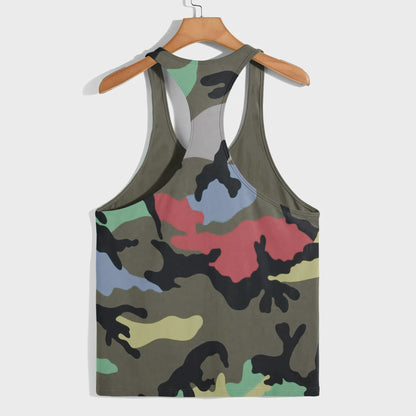 Camo Racerback Tank Top – Tactical Strength for Bodybuilders- AA07077