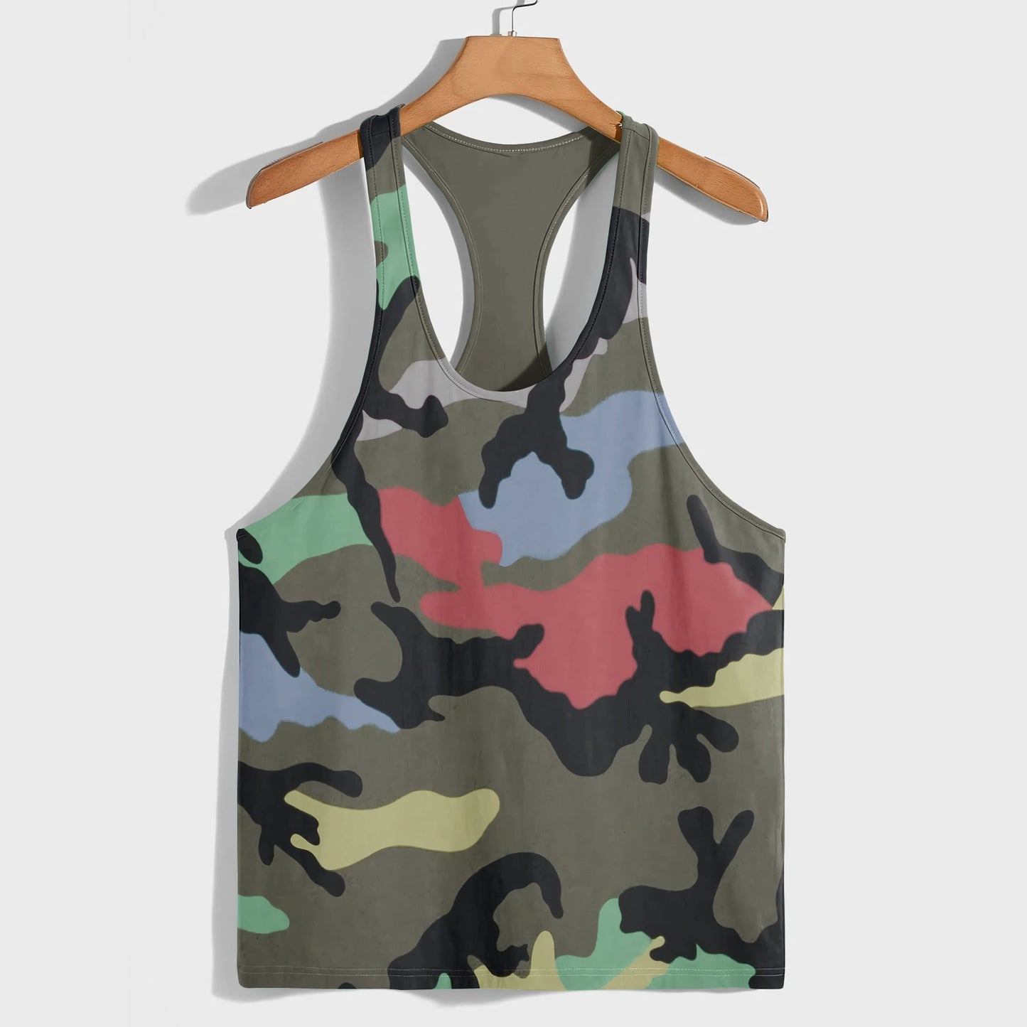 Camo Racerback Tank Top – Tactical Strength for Bodybuilders- AA07077