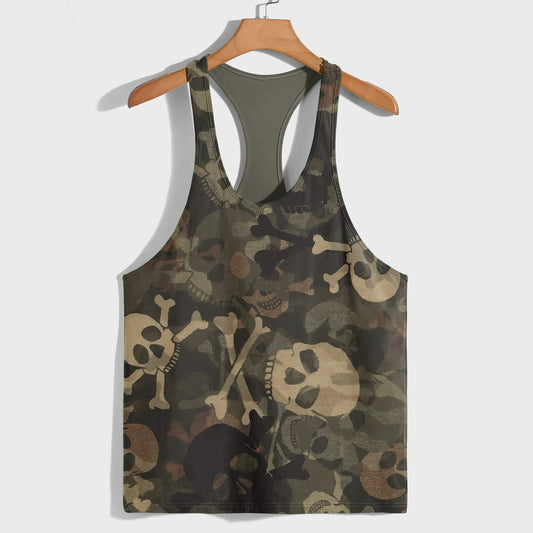 Camo Racerback Tank Top – Tactical Strength for Bodybuilders- AA07078