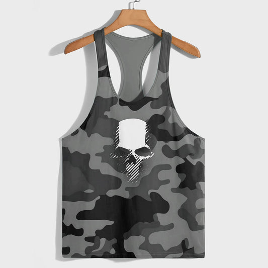 Camo Racerback Tank Top – Tactical Strength for Bodybuilders- AA07079